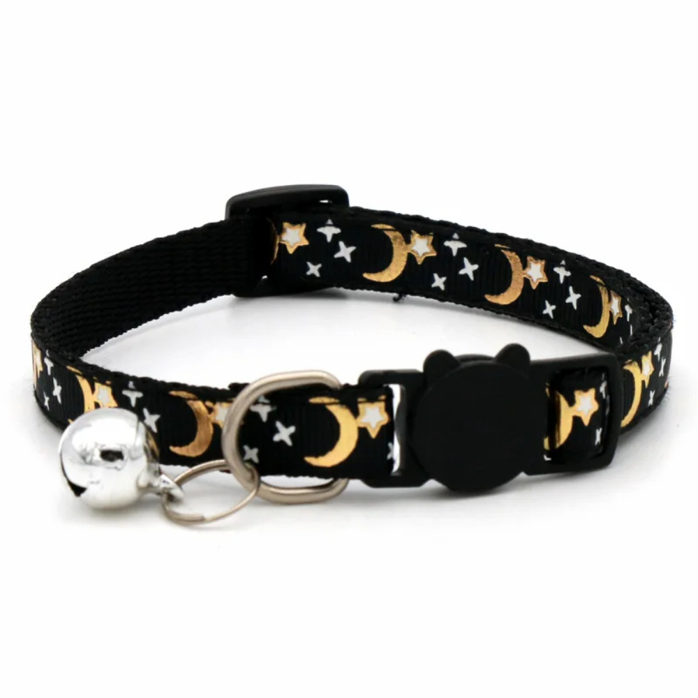 Collier de sécurité réglable pour chat avec clochette