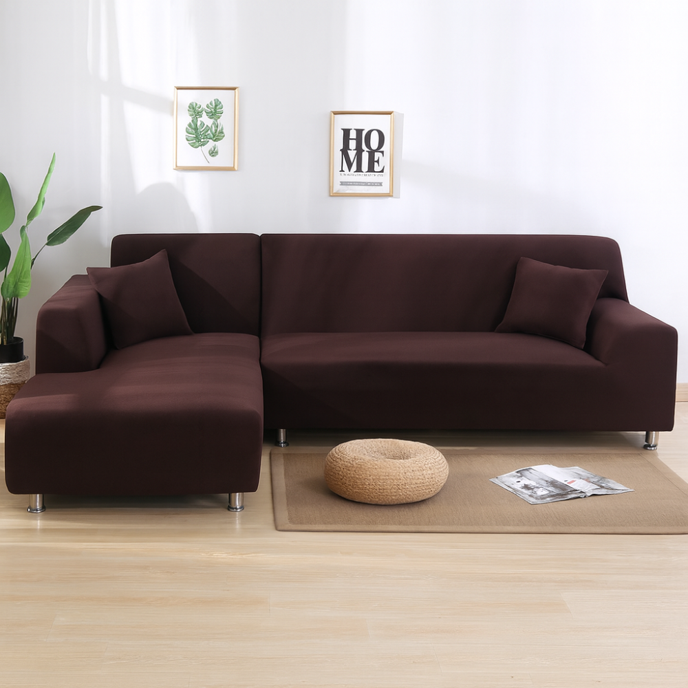 Housse extensible pour canapé d'angle – Lot de 2