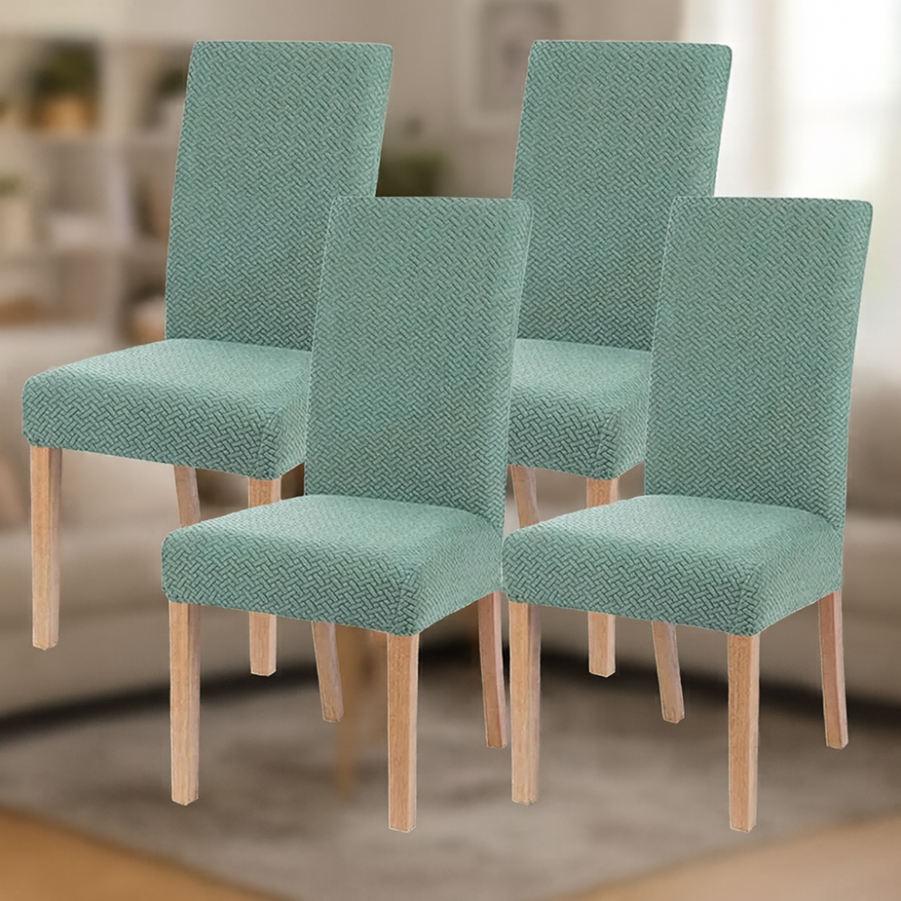 Housses de chaise en velours extensibles lavables (lot de 4)