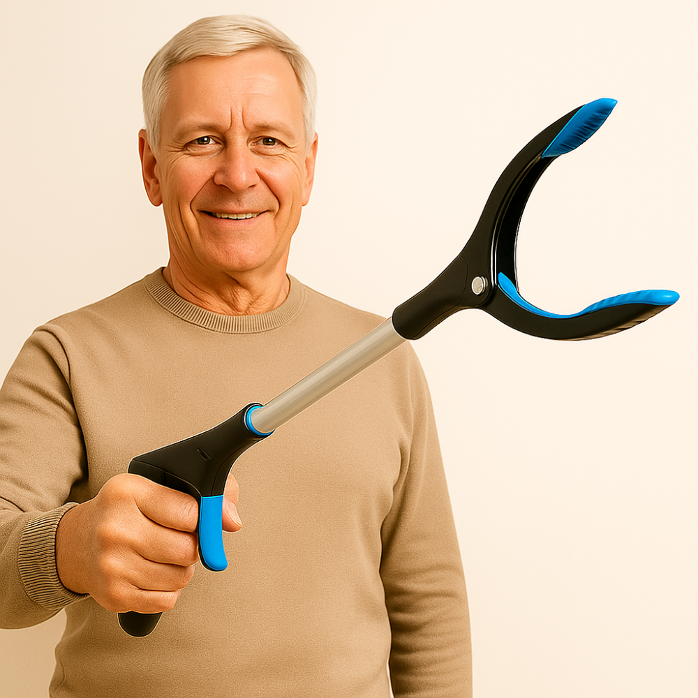 Pince de ramassage pliable ergonomique 32 pouces – évite le mal de dos, idéale pour attraper les objets au sol ou en hauteur à la maison