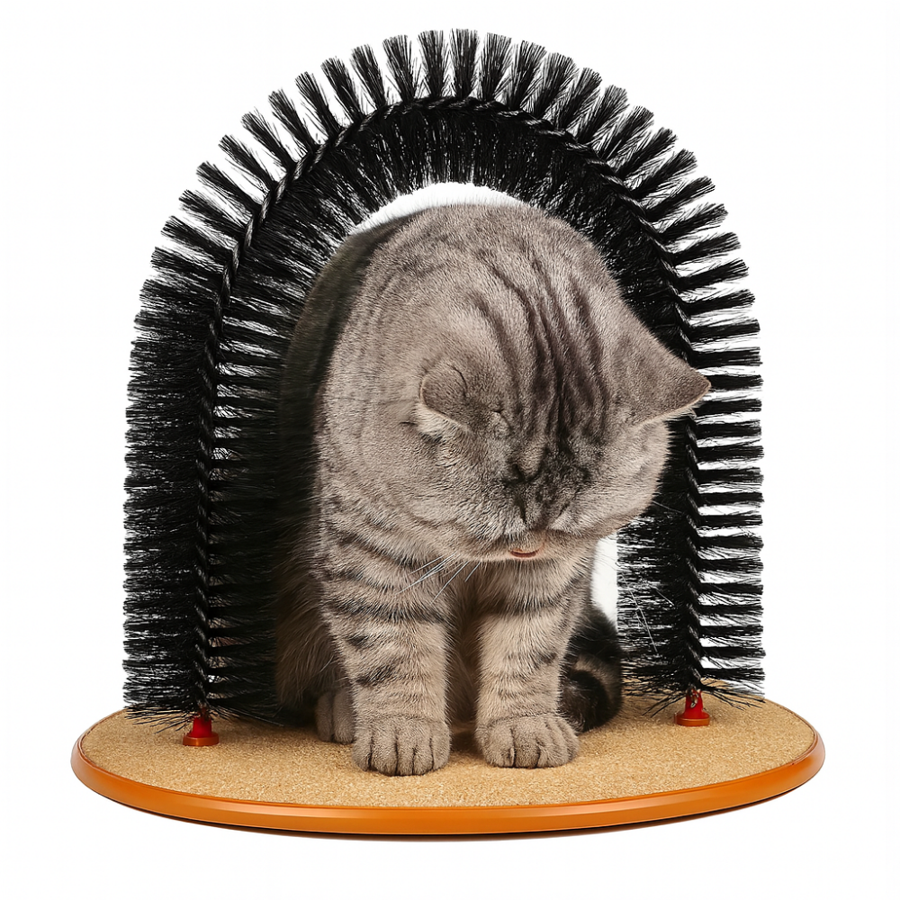 Arche massage et brossage chat