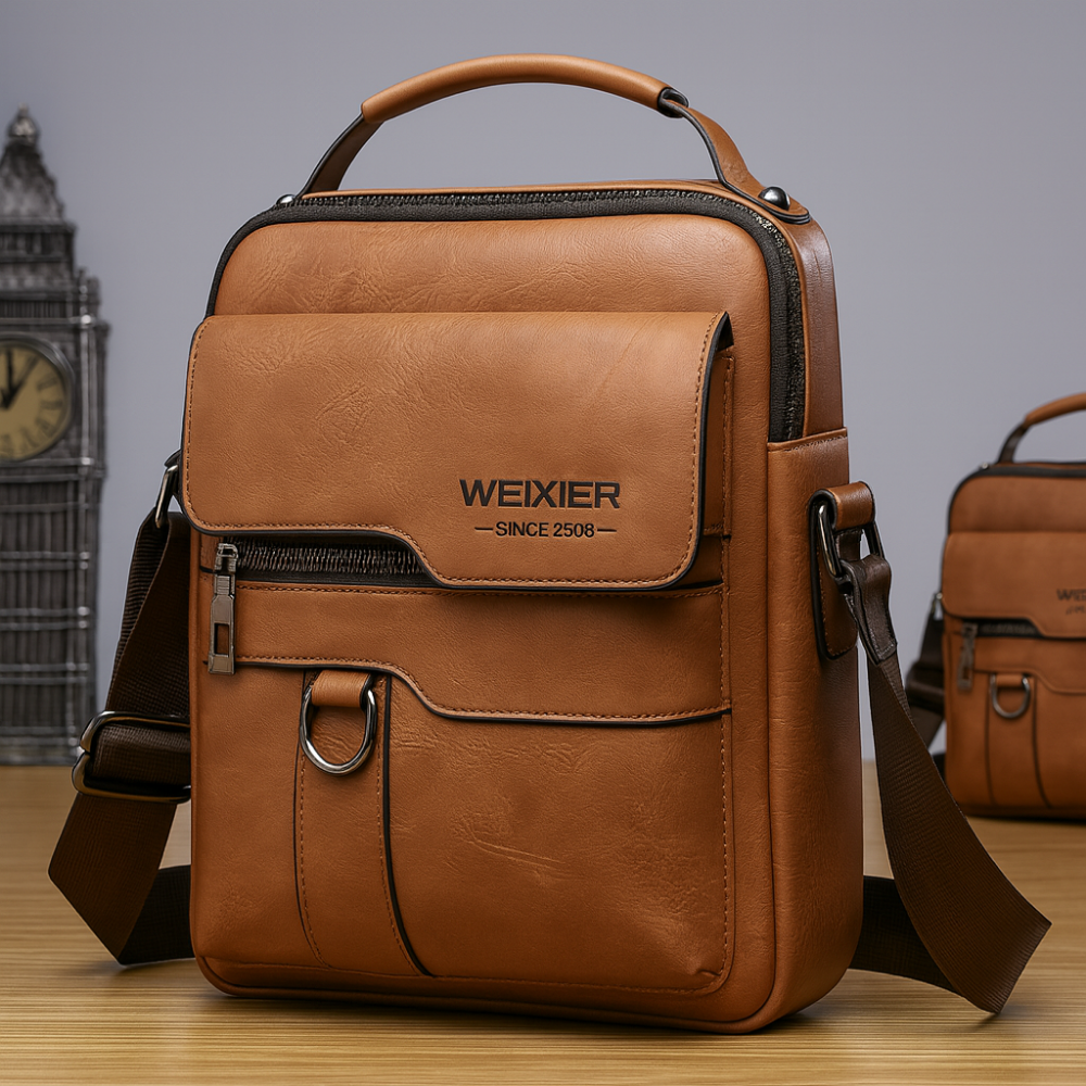 Sac à bandoulière vintage en cuir pour homme