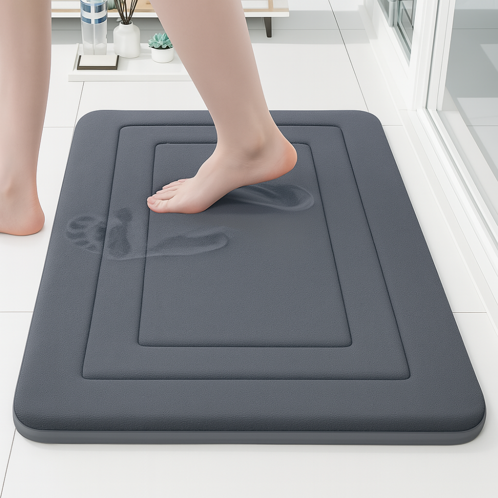 Tapis de bain antidérapant à séchage rapide
