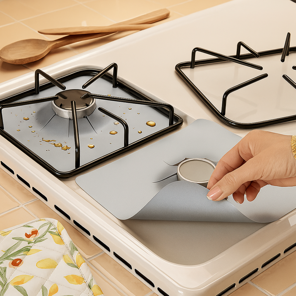Protège-brûleurs réutilisables pour cuisinière