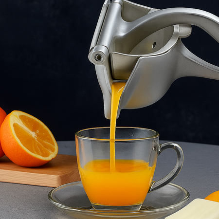 Agru'Max | Presse-agrumes manuel en acier | 3-en-1 pour jus frais