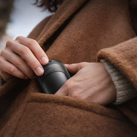 HandHeat | Chauffe-mains rechargeable réutilisable – Lot de 2, portable et magnétique pour l’hiver