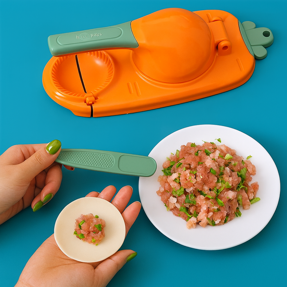 Presse Boulettes – Appareil 2-en-1 pour former et sceller vos raviolis maison