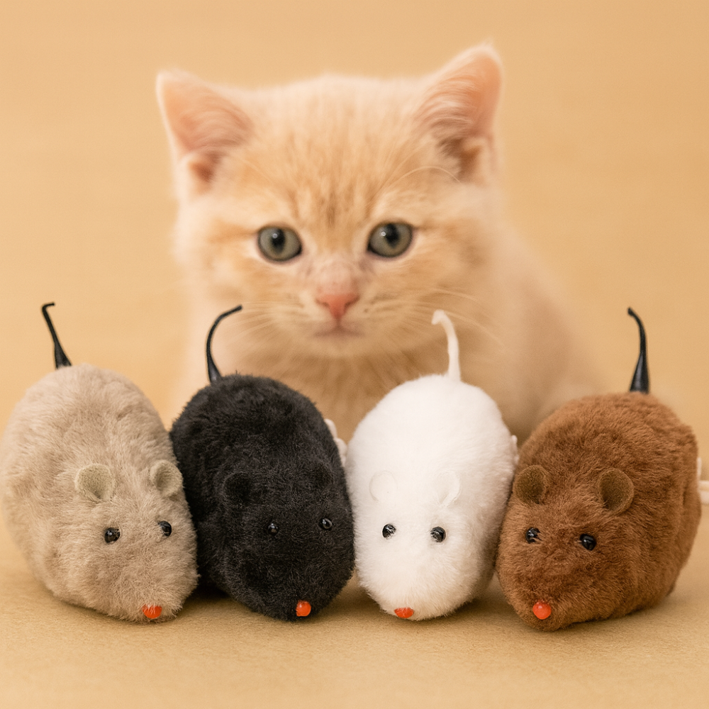 Souris mécaniques jouets pour chat (lot de 4)