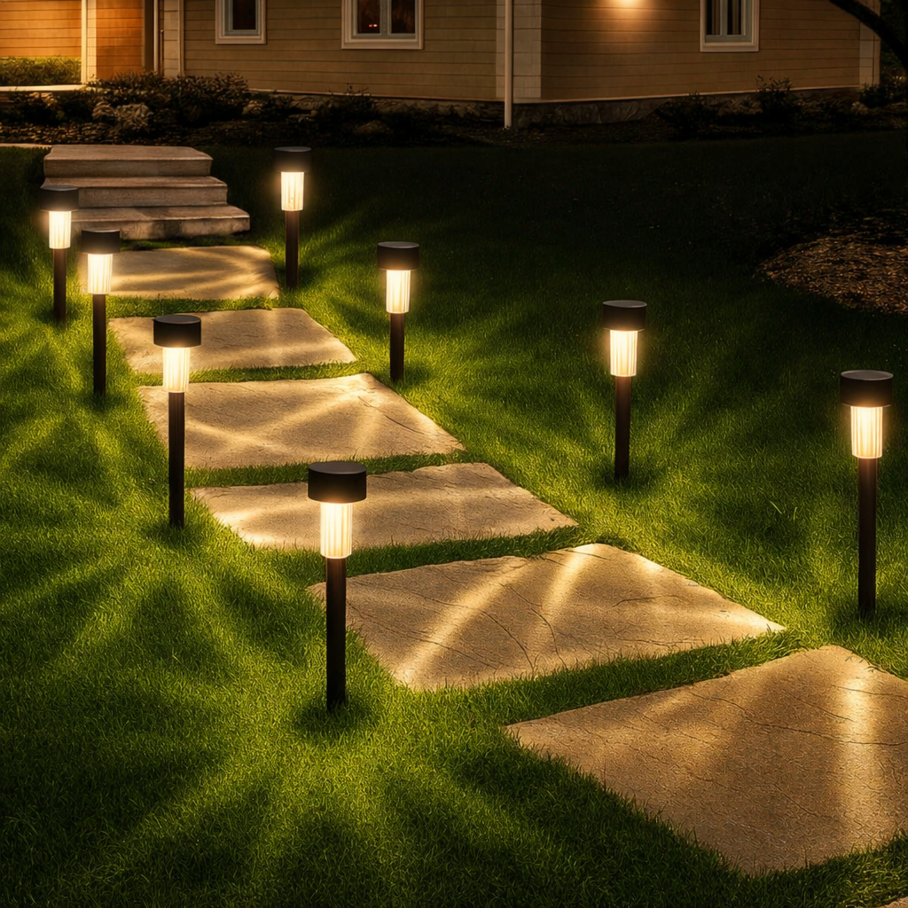 Lot de 10 lampes solaires décoratives pour jardin