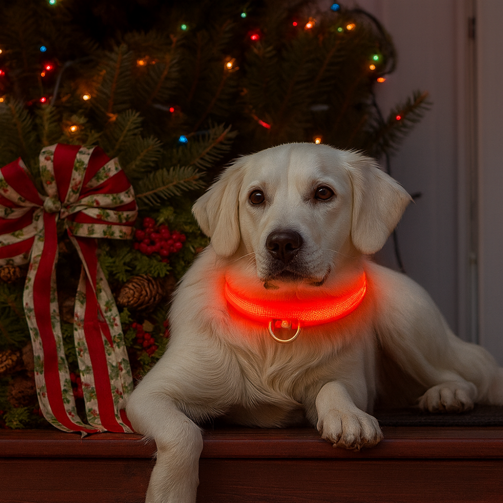 Collier LED phosphorescent pour chien