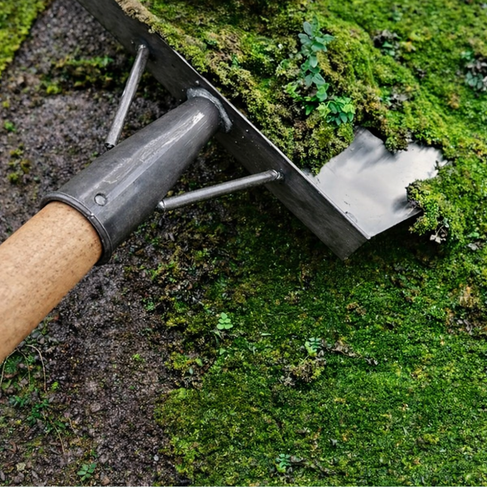 Raclette de désherbage en acier inoxydable manche long – grattoir jardin allées terrasse anti-mauvaises herbes