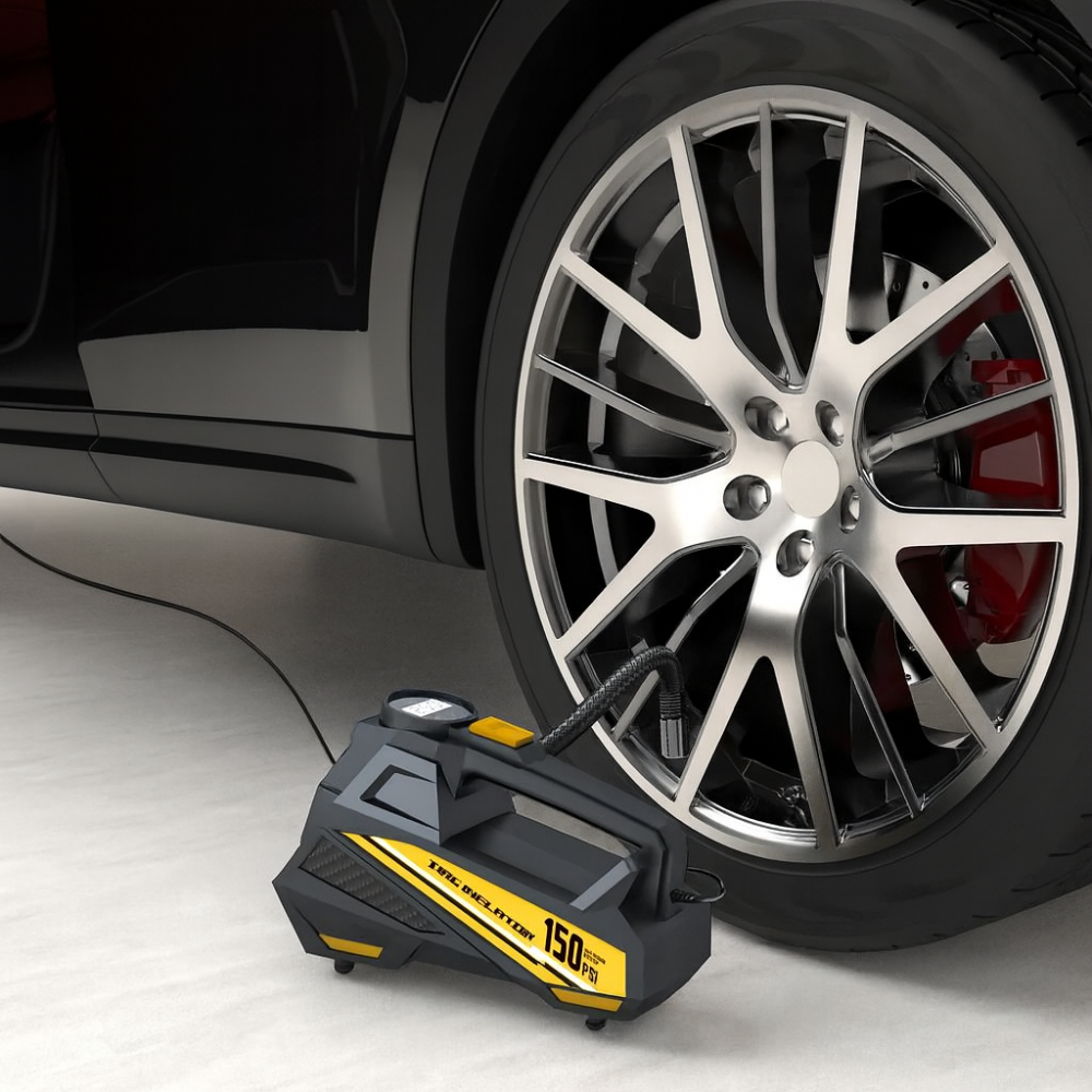 Compresseur d’air voiture portable 12V 150 PSI avec écran LED – Gonfleur pneus numérique