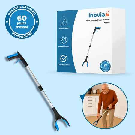 Pince de ramassage pliable ergonomique 32 pouces – évite le mal de dos, idéale pour attraper les objets au sol ou en hauteur à la maison