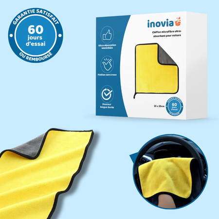 Chiffon microfibre ultra-absorbant pour voiture