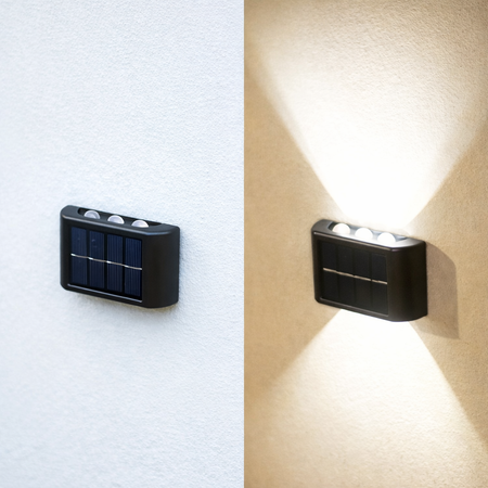 Lot de 2 Lampes Solaires Murales LED Extérieures IP65 Étanches – Éclairage Mural Jardin Façade Terrasse