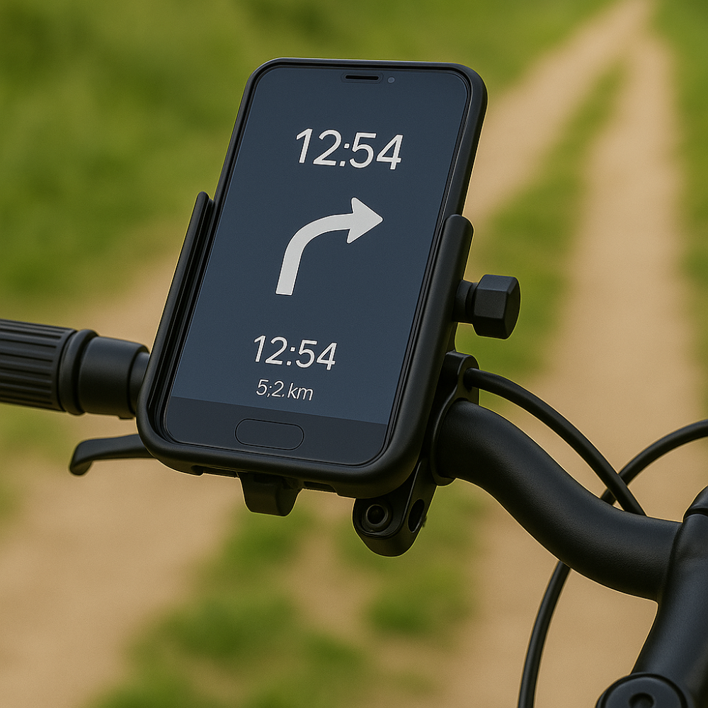 Support téléphone vélo aluminium 360° – Fixation GPS anti-vibrations universelle