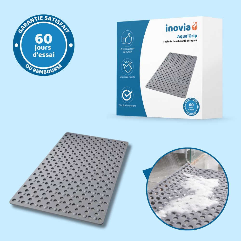 Aqua'Grip | Tapis de Douche Antidérapant | Tapis de bain Antidérapant