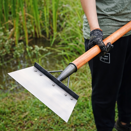 Raclette de désherbage en acier inoxydable manche long – grattoir jardin allées terrasse anti-mauvaises herbes
