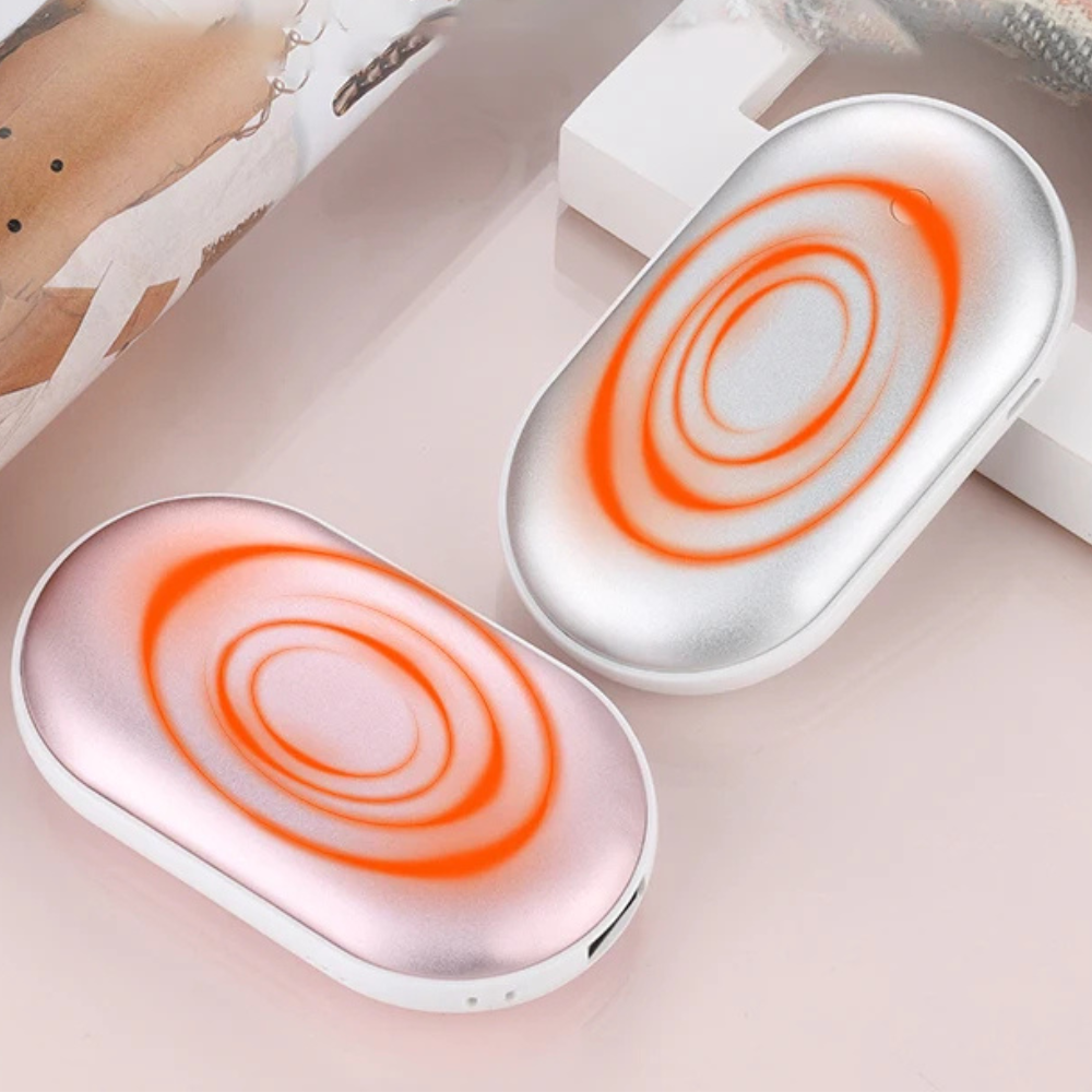 DualWarm | Chauffe-mains rechargeable réutilisable double face ultra-fin – 3 niveaux de chaleur