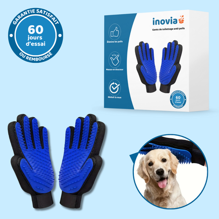 Gants de toilettage anti-poils