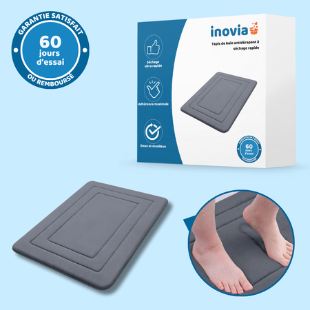 Tapis de bain antidérapant à séchage rapide