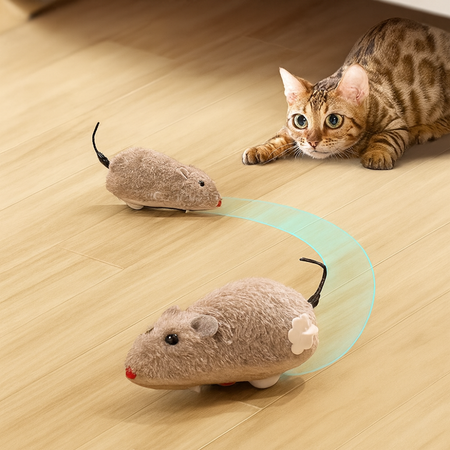 Souris mécaniques jouets pour chat (lot de 4)