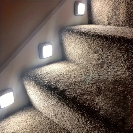 Lampe LED détecteur de mouvement sans fil – Éclairage automatique pour intérieur et extérieur