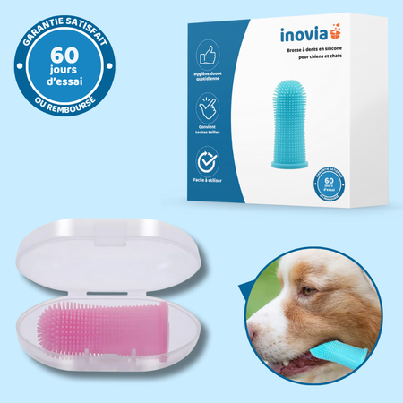 Brosse à dents en silicone pour chiens et chats