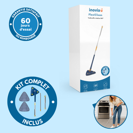 FlexiClean – Vadrouille rotative 360° avec essorage mains libres