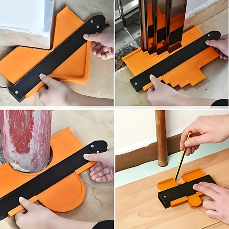 Jauge de contour 25cm avec verrouillage – Outil de mesure profil pour menuiserie, sols et carrelage