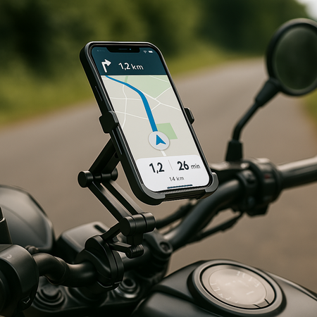 Support téléphone moto magnétique étanche – Fixation réglable et sécurisée GPS