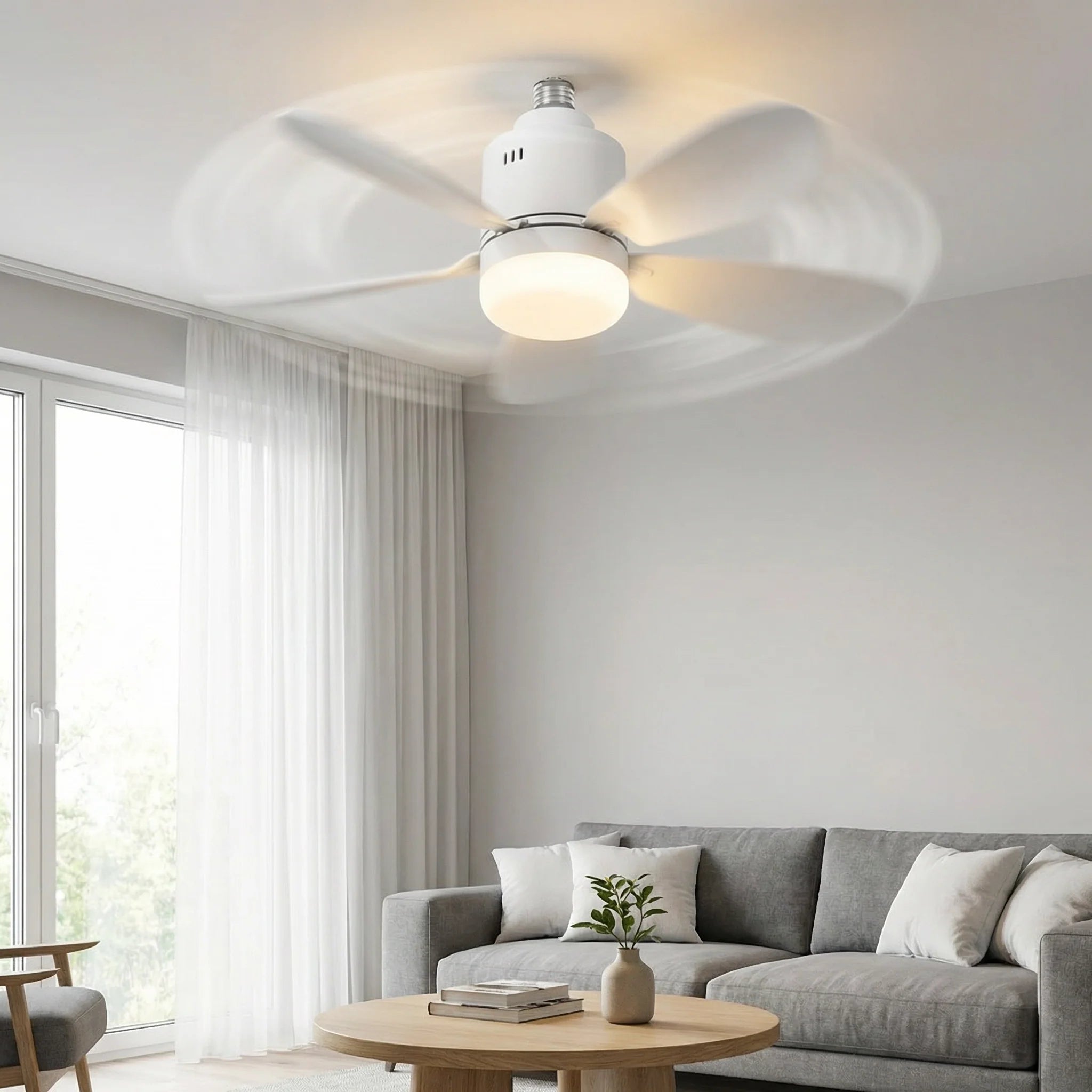 V10 Pro | Ventilateur de Plafond avec LED Silencieux & Connecté | Ventilateur Plafonnier 5 Pales avec Télécommande