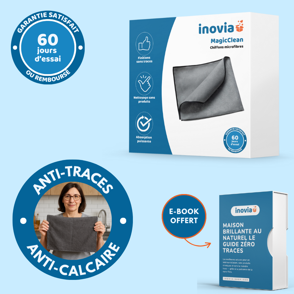 MagicClean - Chiffon nanofibre ultra-absorbant anti-calcaire