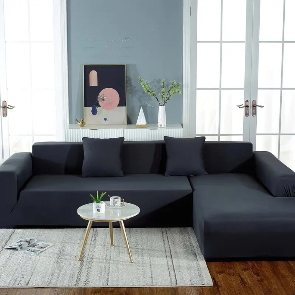 Housse extensible pour canapé d'angle – Lot de 2