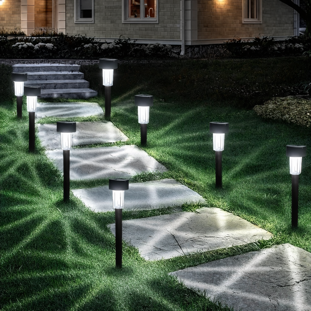 Lot de 10 lampes solaires décoratives pour jardin