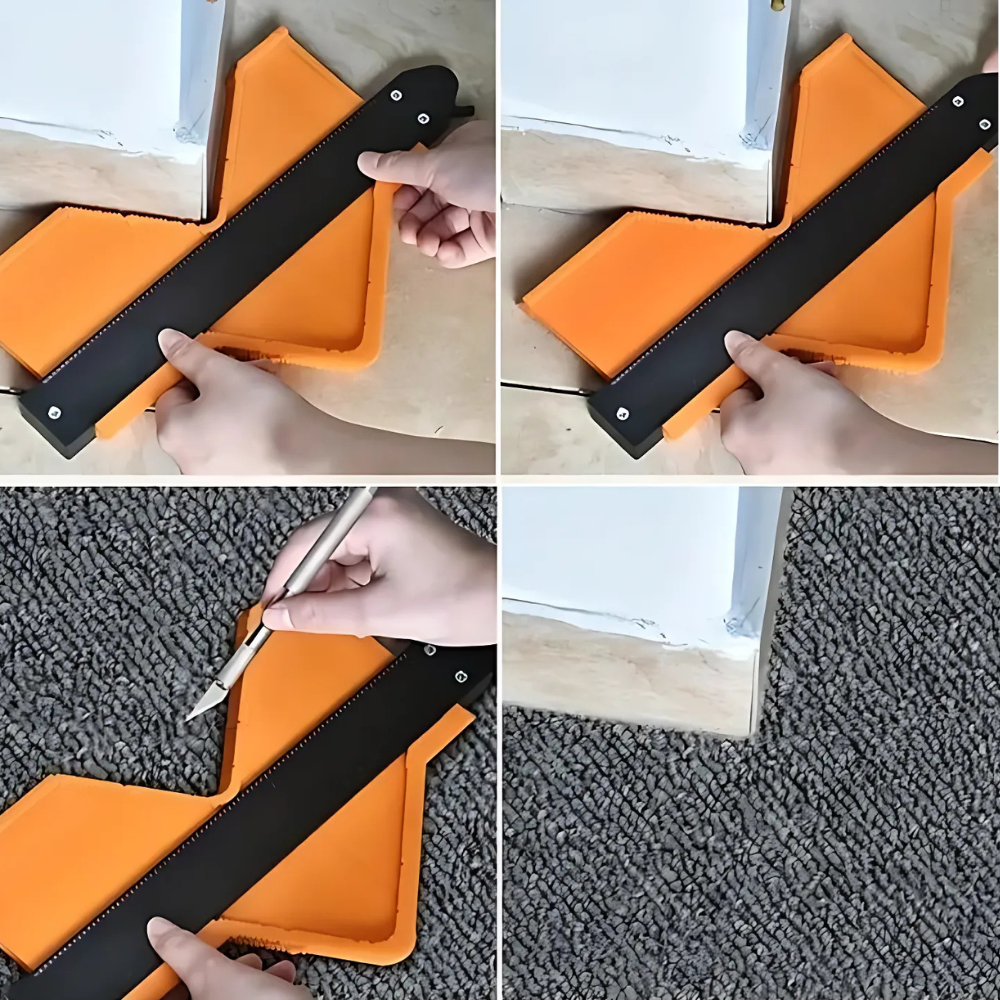 Jauge de contour 25cm avec verrouillage – Outil de mesure profil pour menuiserie, sols et carrelage