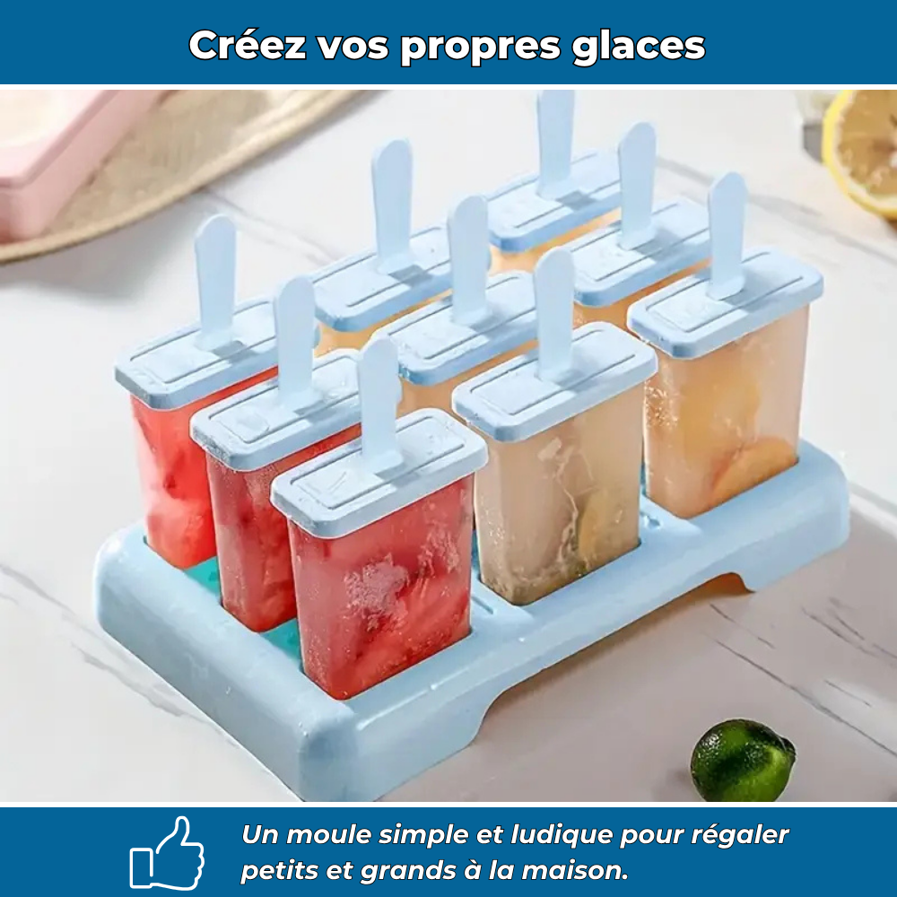 Frozzy – Moule à esquimaux en silicone pour glaces maison