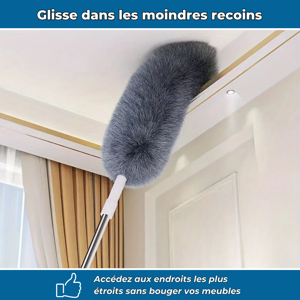 Brosse télescopique pour dépoussiérage en hauteur