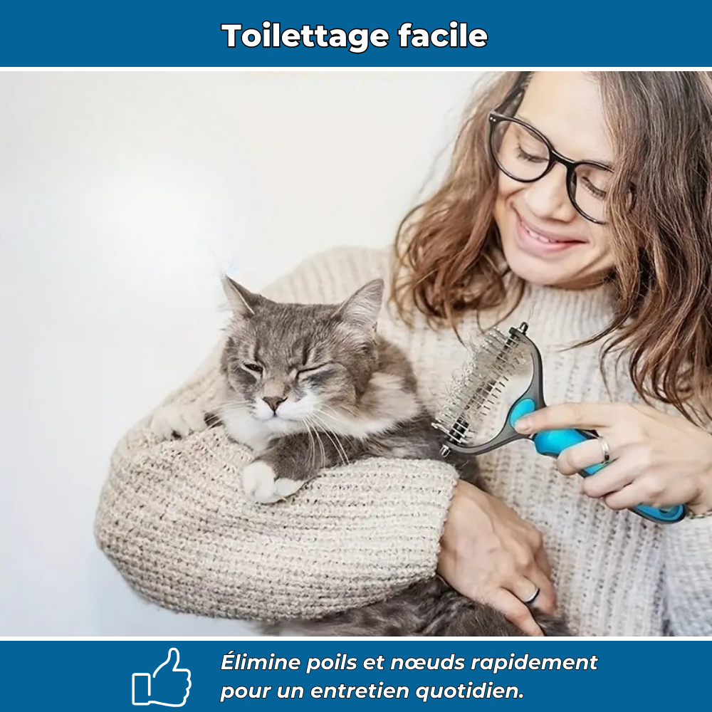 Brosse démêlante anti-poils animaux
