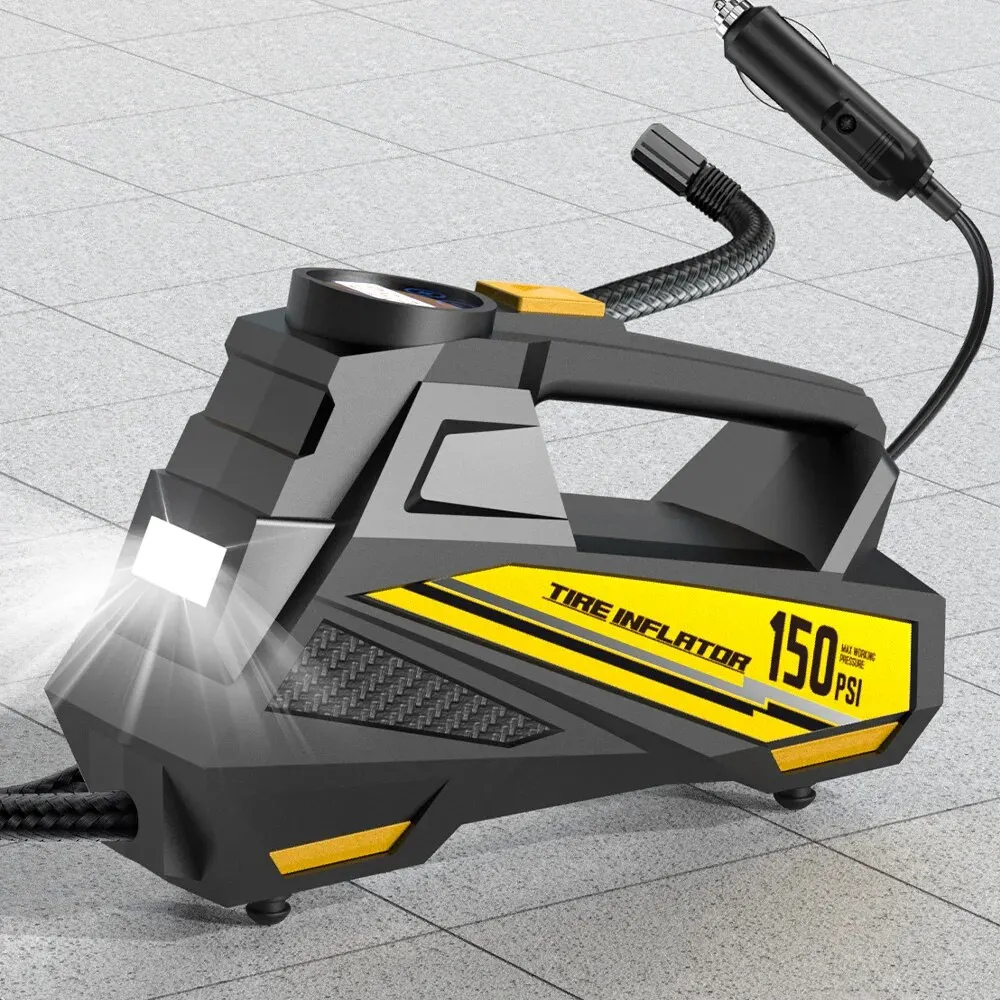 Compresseur d’air voiture portable 12V 150 PSI avec écran LED – Gonfleur pneus numérique
