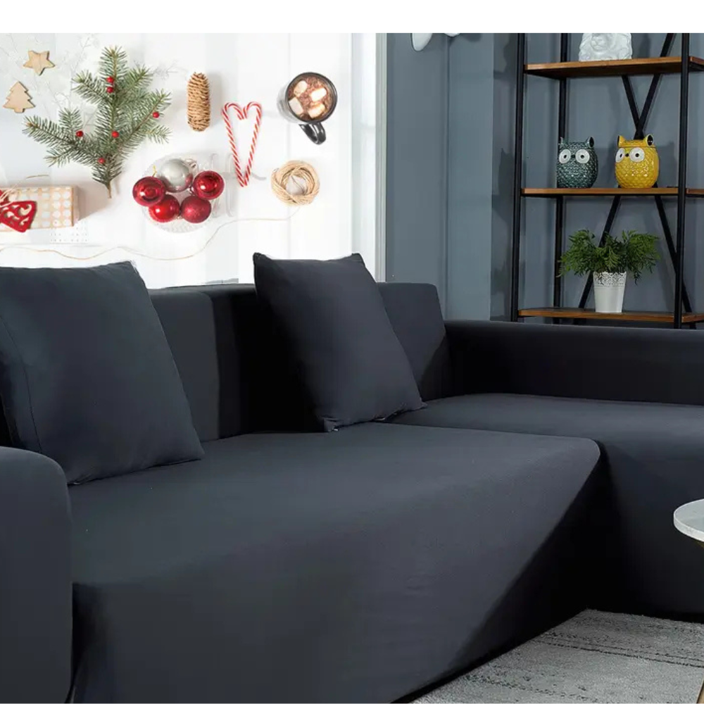 Housse extensible pour canapé d'angle – Lot de 2