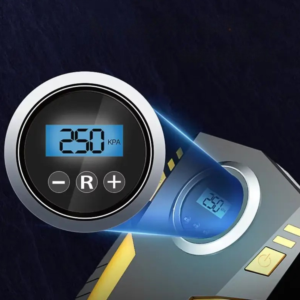 Compresseur à air portable LED – Gonfleur pneus voiture et moto