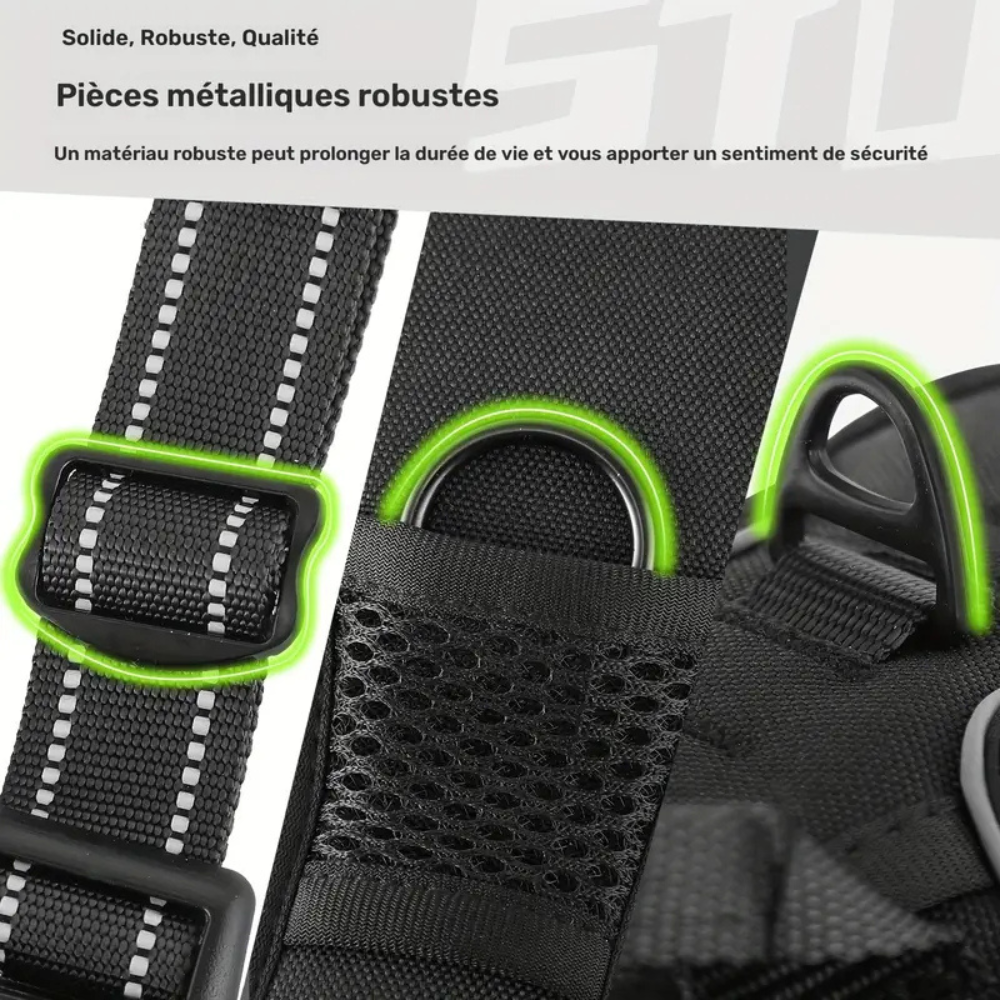 Harnais anti-évasion chien + laisse et distributeur – réglable et réfléchissant