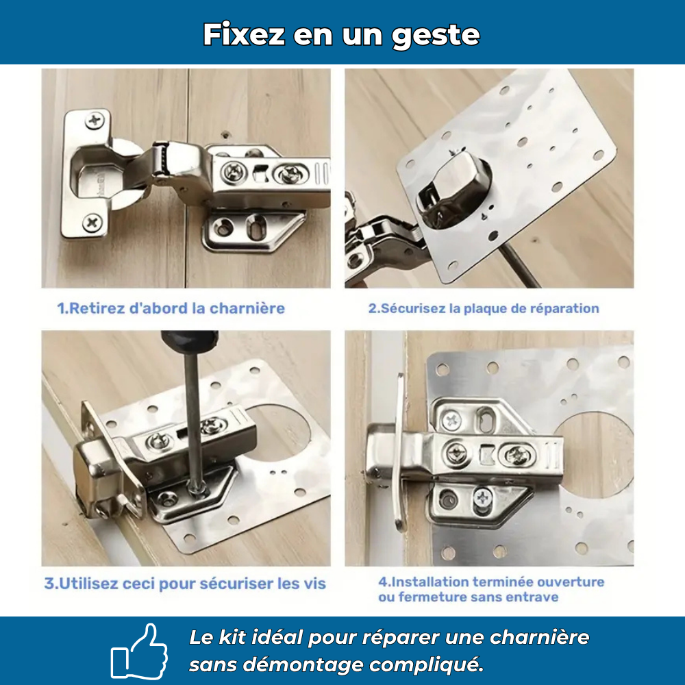 Kit de réparation pour charnières de placard