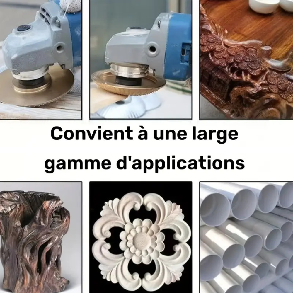 Lot de 3 disques de meulage 100 mm pour bois et métal, multifonction meuleuse