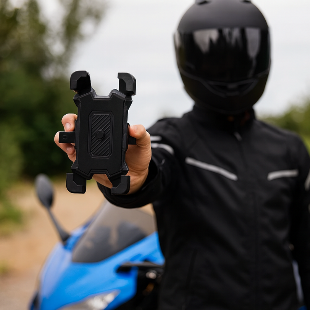 Support téléphone moto antichoc – Porte-GPS sécurisé pour guidon de moto