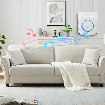 Sonnette sans fil extérieure à longue portée – Étanche, électronique, 60 mélodies