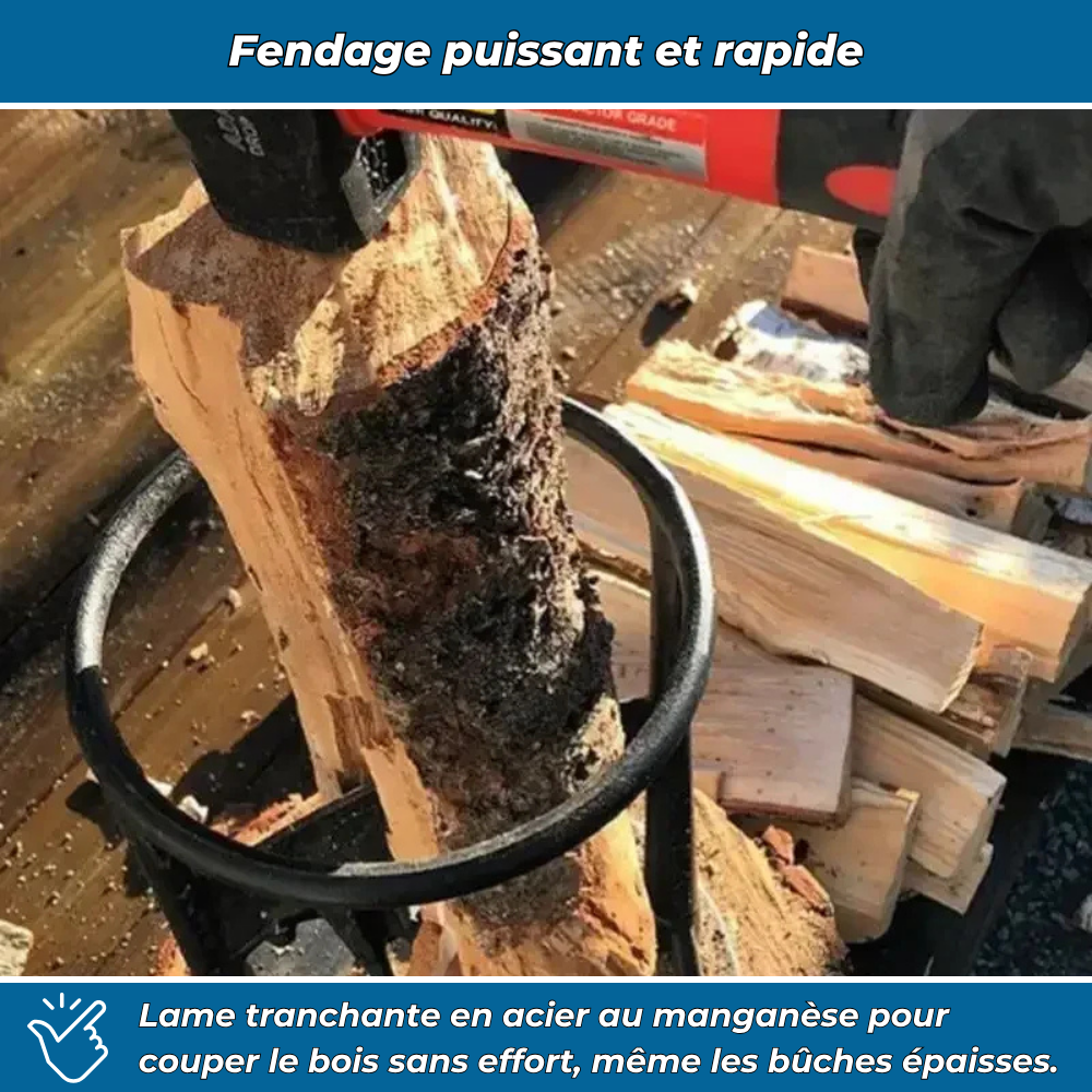 Fendeur de bûches robuste | Fend le bois sans effort