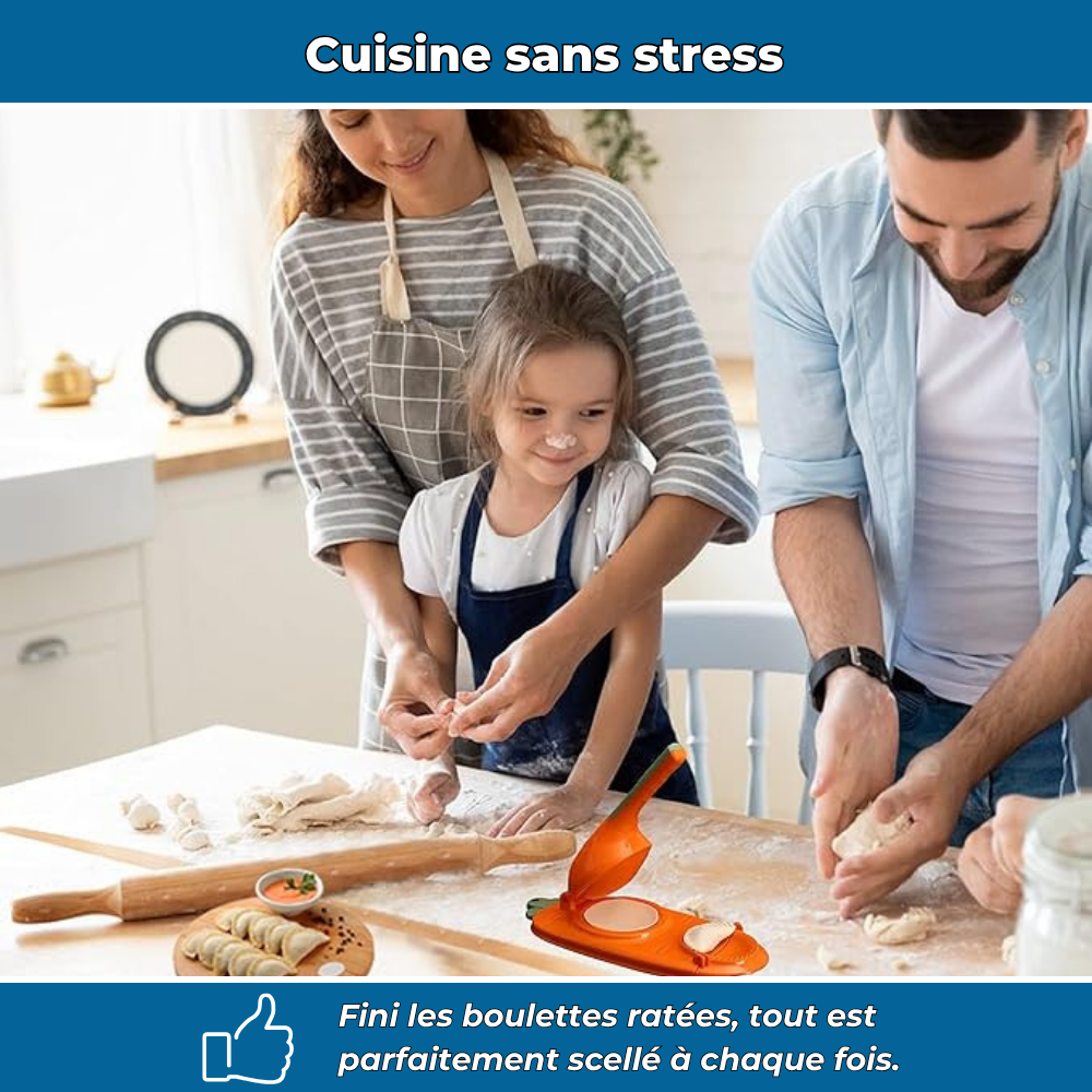 Presse Boulettes – Appareil 2-en-1 pour former et sceller vos raviolis maison