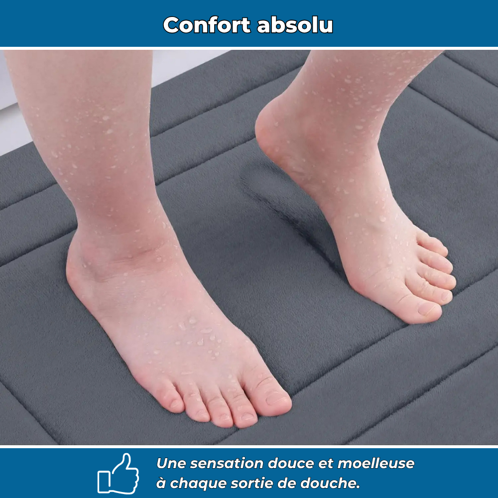 Tapis de bain antidérapant à séchage rapide